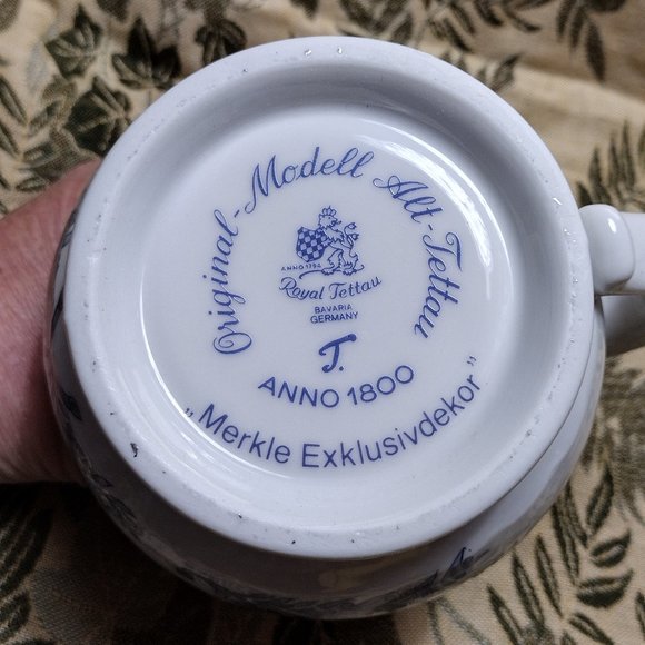 🎬Vintage🎬 Original Modell Alt Tettau-Royal-Anno 1800 Pewter Lidded Stein - Picture 8 of 8